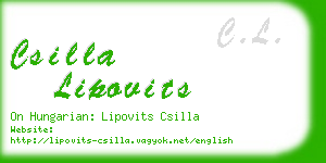 csilla lipovits business card